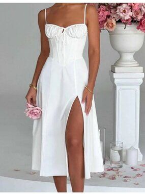 Babyboo Deanna Midi dress in Ivory